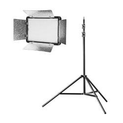walimex pro LED Versalight 500 Daylight -valaistussetti, LED-paneeli ja valojalusta 260 cm