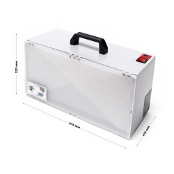 Airbrush-poistojärjestelmä 4 m³/min, 52 dB, maalisumun poistoon, poistoansliittimellä ja varasuodattimella