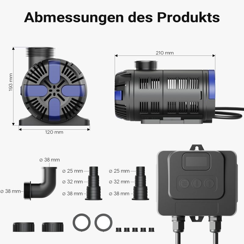 SunSun CET-15000 SuperECO lamppumppu 15 000 l/h, 180 W, suodatinpumppu