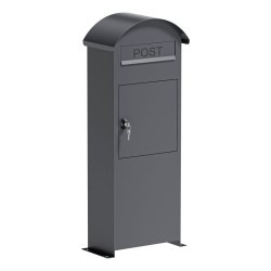 Lukittava vapaasti seisova postilaatikko teräs antrasiitti 420 x 240 x 1020 mm