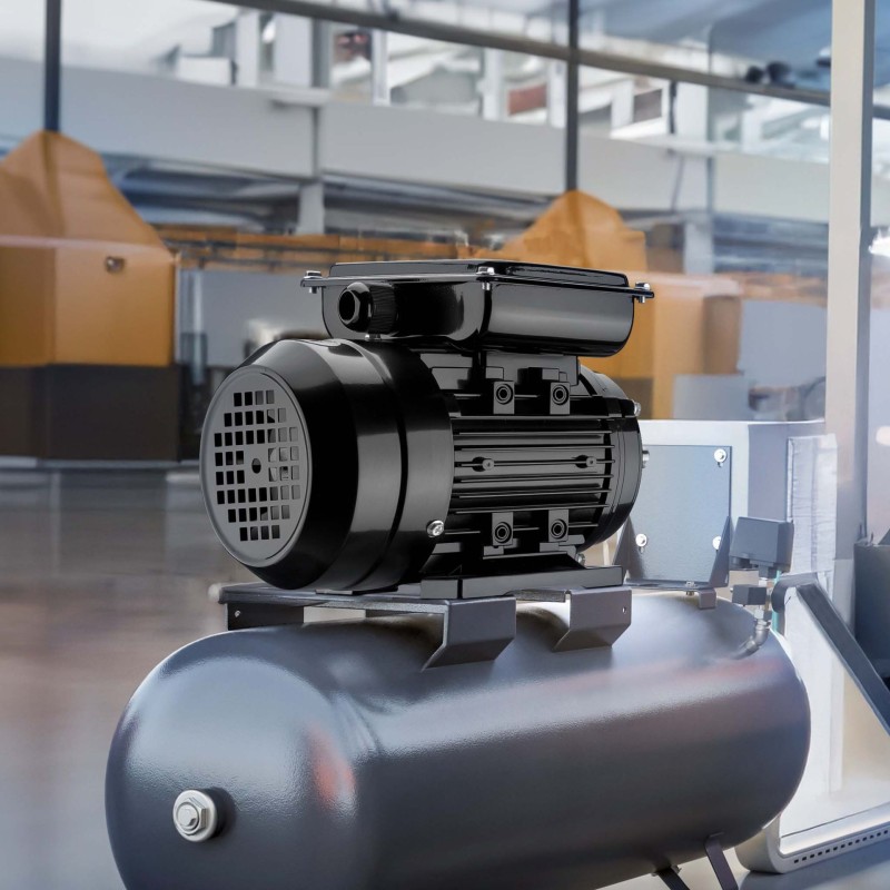 Yksivaiheinen sähkömoottori 0,75 kW, 1400 /min, 4-napainen induktiomoottori, alumiini