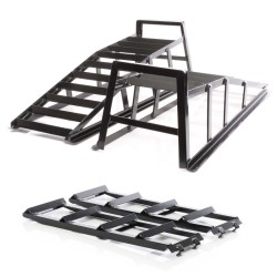 Ajoramppisetti 2 kpl + 2 jatkopalaa, 2 t, 915x350x275 mm, teräs, musta