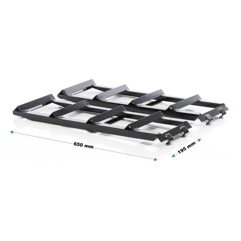 Ajoramppisetti 2 kpl + 2 jatkopalaa, 2 t, 915x350x275 mm, teräs, musta