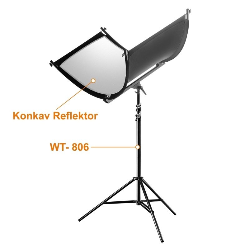 Walimex pro kovera heijastinsarja 150 x 60 cm 3-in-1 ja WT-806 jalusta 256 cm