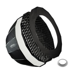 Walimex pro Parabolinen Softbox 120 cm kenno grid maski Bowens ja Hensel EH adapterit kuljetuslaukku