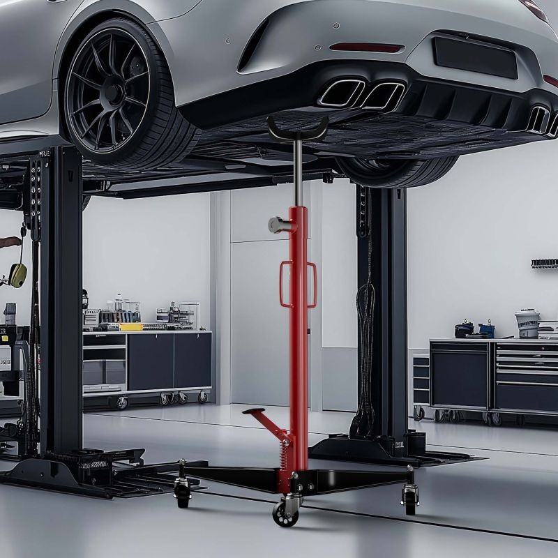 Hydraulinen vaihteistonnoste 500 kg, nostokorkeus 110–195 cm, 4 ohjauspyörää