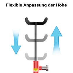 Hydraulinen vaihteistonnoste 500 kg, nostokorkeus 110–195 cm, 4 ohjauspyörää