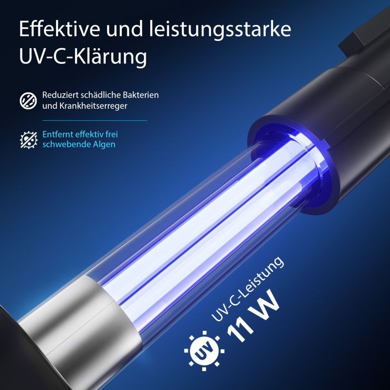 CPF-250 painesuodatin 10 000 l/h, 11 W UVC-kirkastin, lampisuodatin 10 000 l