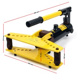 Hydraulinen putkentaivutin 6 t, 6,35–25,4 mm, 1–3,5 mm, 6 kpl taivutusmuottia, valurauta