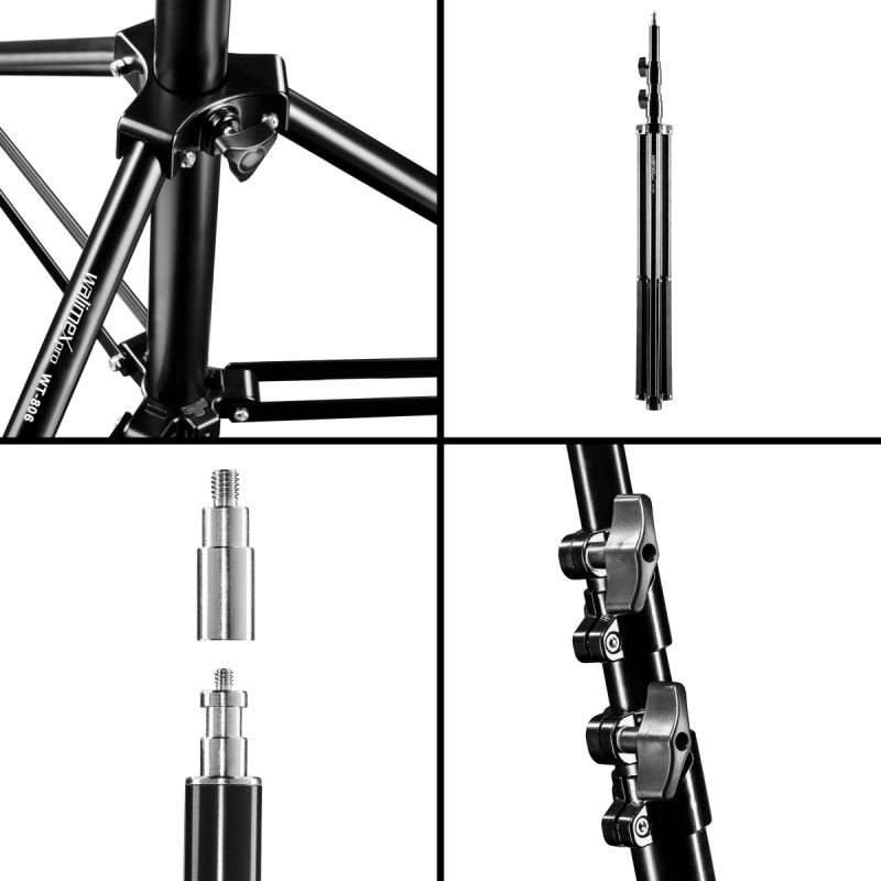 Walimex pro LED 500 LED-paneelivalaisin ja WT-806-jalusta 256 cm