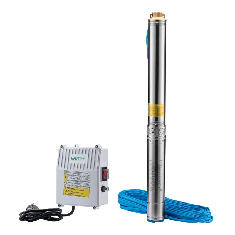 Syväkaivopumppu 750 W, 6000 l/h, nostokorkeus 74 m, 100 mm, ruostumaton teräs