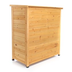 Puutarhakaappi kuusipuuta, ruskea, 870 x 465 x 916 mm, pulpettikatto