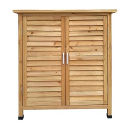Puutarhakaappi kuusipuuta, ruskea, 870 x 465 x 916 mm, pulpettikatto