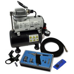 Airbrush kompressorisetti AS186 Typ 116 pistooli 3 l painesäiliö pienoismallit kynsitaide tatuoinnit