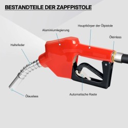 Diesel- ja lämmitysöljypumppu 230V 550W 60 l/min, itseimevä, automaattinen pistoli