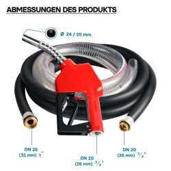 Diesel- ja lämmitysöljypumppu 230V 550W 60 l/min, itseimevä, automaattinen pistoli