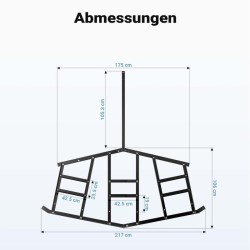 Tasauslaahus 217 x 106 cm, mönkijälle, UTV:lle ja puutarhatraktorille, hiiliteräs, musta
