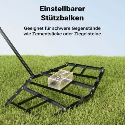 Tasauslaahus 217 x 106 cm, mönkijälle, UTV:lle ja puutarhatraktorille, hiiliteräs, musta