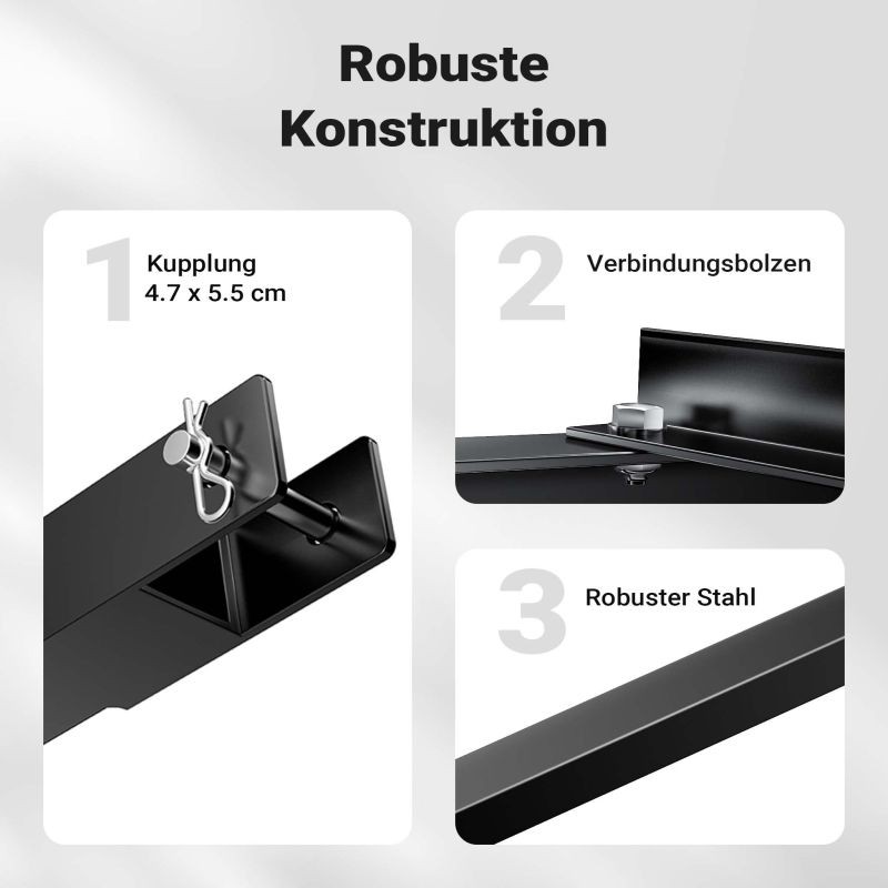 Tasauslaahus 217 x 106 cm, mönkijälle, UTV:lle ja puutarhatraktorille, hiiliteräs, musta