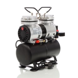 Airbrush-kompressori AS196, 2 sylinteriä, 3 l, 6 bar, modellinrakennukseen, tatuointeihin ja kynsitaiteeseen