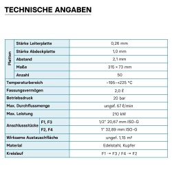 Levy lämmönvaihdin ruostumaton teräs 50 kpl max 210 kW 4 m h 2 00 l