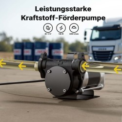 Polttoainepumppu 12 V, 180 W, 57 l/min, diesel ja bensiini, 3200 k/min