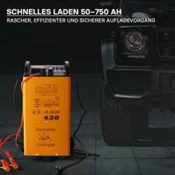 Boost 430 Akkulaturi ja käynnistysavustin 12 V 24 V 30 A 50-750 Ah