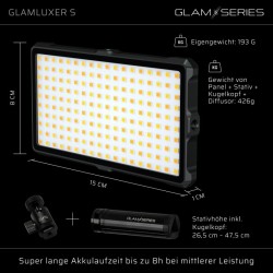 GLAMSERIES GlamLuxer S LED-paneeli, musta, 12 W, säädettävä värilämpötila