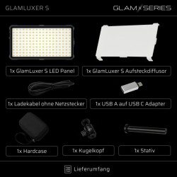 GLAMSERIES GlamLuxer S LED-paneeli, musta, 12 W, säädettävä värilämpötila