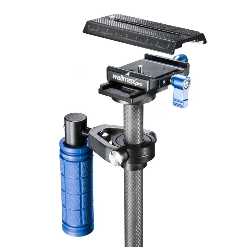 Walimex pro StabyPod XS kameran stabilisaattori 40 cm alumiini ja hiilikuitu DSLR-kameroille