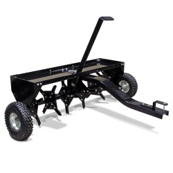 Nurmikon ilmastin 90 cm työsyvyys 7 6 cm teräksinen kytkimellä nurmikkelitraktorille ja ATV lle