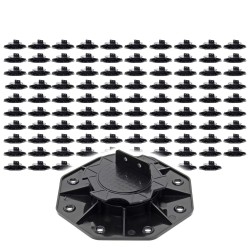 XPOtool Säädettävät terassijalat 100 kpl 18 28 mm 2700 kg musta