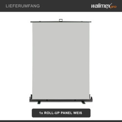 Walimex pro Rullattava taustajärjestelmä harmaa 155 x 200 cm kuljetuslaatikolla