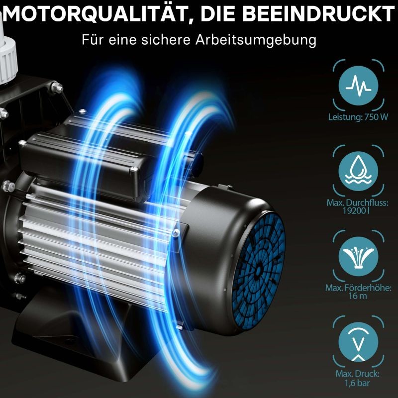 Uima-allaspumppu PP 19200/750 19200 l/h 750 W 16 m