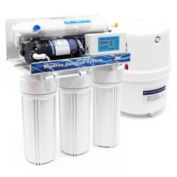 Naturewater NW-RO50-D1 5-vaiheinen käänteisosmoosijärjestelmä 190 l/vrk paineenkohotuspumpulla