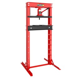 Hydraulinen prässi 12 t 410 mm teräsrunko max nostokorkeus 680 mm
