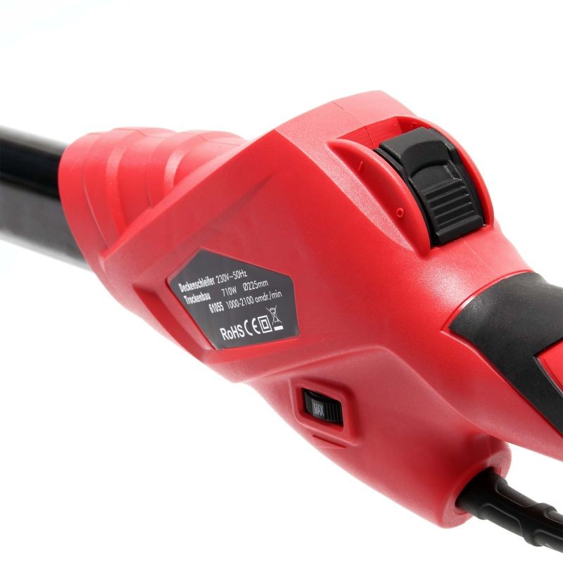 Pitkävartinen seinien ja kattojen hiontakone 710 W, 225 mm, pölynpoistolla ja tarvikkeilla