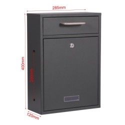 Postilaatikkosetti V52 2x2 antrasiitti sinkitty teräs lukittava seinäpostilaatikko 4 kpl