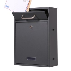 Postilaatikkosetti V52 2x2, antrasiitti, sinkitty teräs, lukittava seinäpostilaatikko, 4 kpl
