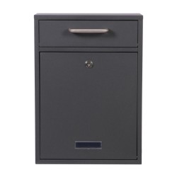 Postilaatikkosetti V52 2x2, antrasiitti, sinkitty teräs, lukittava seinäpostilaatikko, 4 kpl