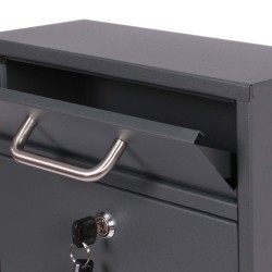 Postilaatikkosetti V52 2x2, antrasiitti, sinkitty teräs, lukittava seinäpostilaatikko, 4 kpl