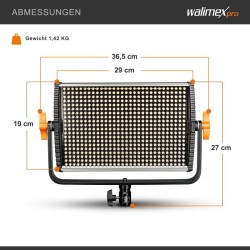 Walimex pro Niova 900 Plus Bi Color LED-paneelivalaisin, 54 W, kaukosäätimellä