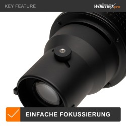 Walimex Universal projektioyksikkö Profoto-salamille, 270 x 160 x 160 mm, 4 värisuodatinta ja 4 kuviolevyä