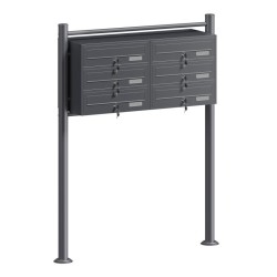 6 osainen seisova postilaatikkojärjestelmä antrasiitti 945 x 270 x 1200 mm