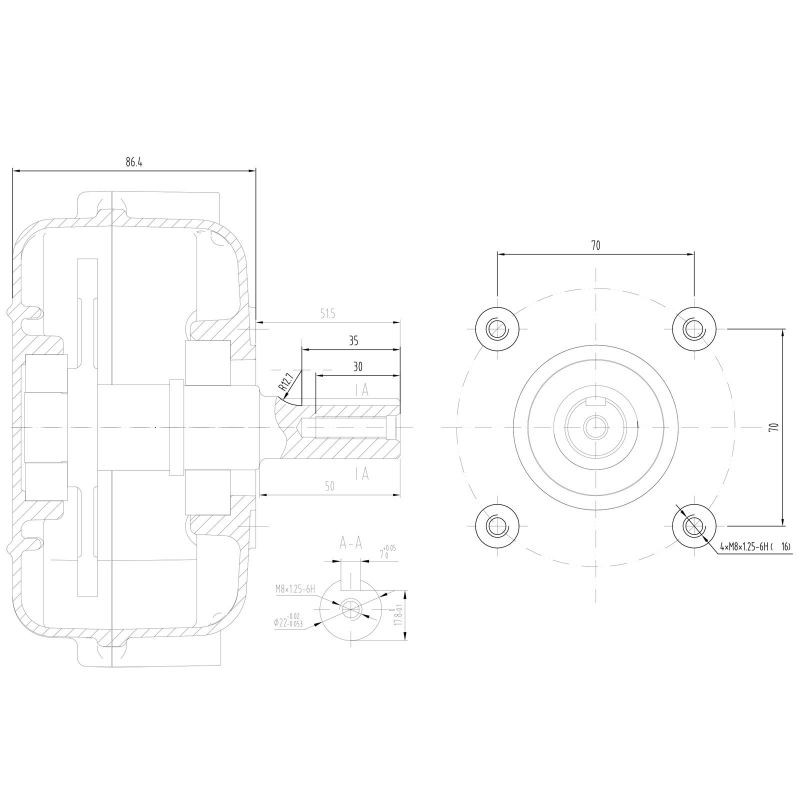 Öljykylpykytkin Q2 Lifan 5-6,5 hv bensiinimoottoreille 20 mm GX140 GX160 GX200 168-sarja