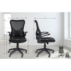 Hudson ergonominen toimistotuoli säädettävällä ristiselän tuella ja verkkoselkänojalla