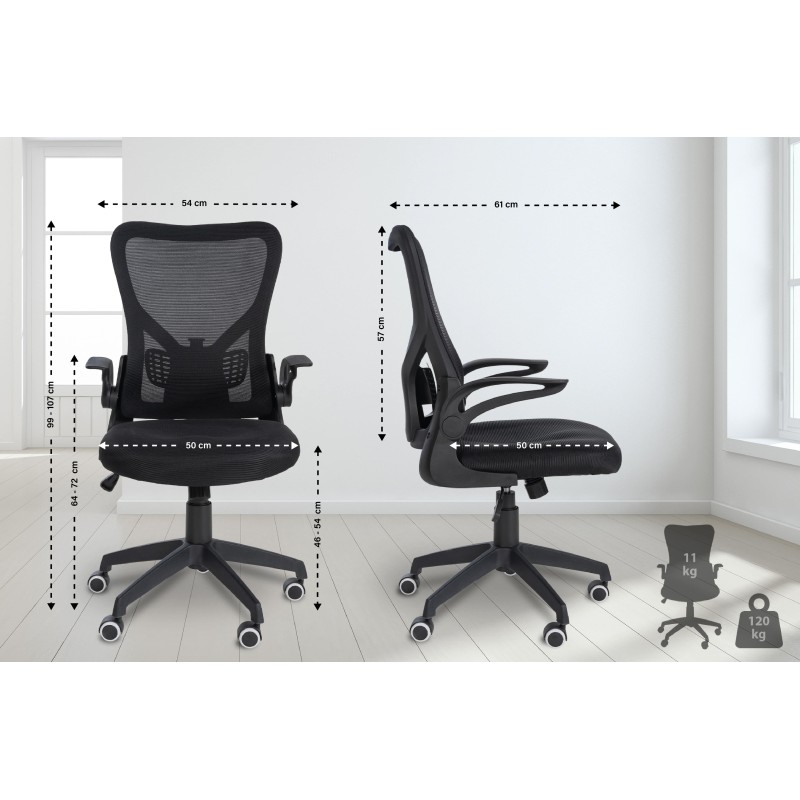 Hudson ergonominen toimistotuoli säädettävällä ristiselän tuella ja verkkoselkänojalla