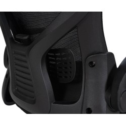 Hudson ergonominen toimistotuoli säädettävällä ristiselän tuella ja verkkoselkänojalla