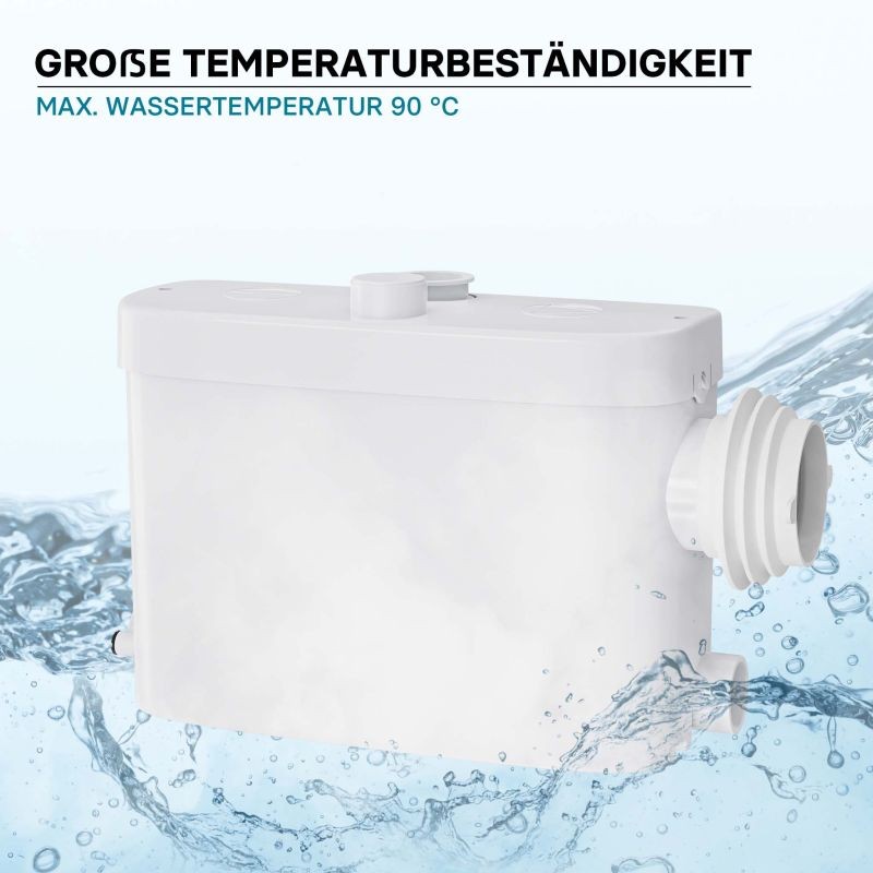 XPOtool 3/1 jätevesipumppu 450 W silppurilla, nostokorkeus 7,5 m, WC ja suihku