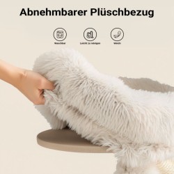 Fudajo Kiipeilypuu 130 cm, oksamainen muotoilu, sisal ja plüshi, riippumatto